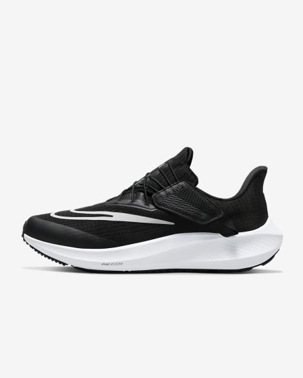 Zapatillas Running Nike Air Zoom Pegasus FlyEase Easy On/Off Road Mujer Negras Gris Oscuro Blancas | XEVNS-4970