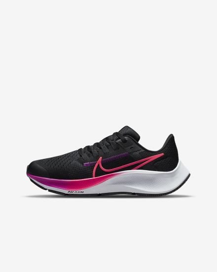 Zapatillas Running Nike Air Zoom Pegasus 38 Kids Road Niño Negras Moradas Gris Blancas | XUCJB-7604