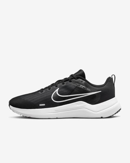 Zapatillas Running Nike Downshifter 12 Road Hombre Negras Gris Oscuro Plateadas Blancas | HDTAP-3809
