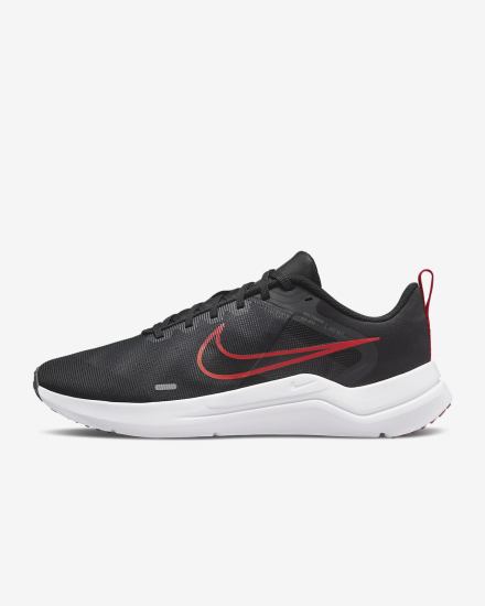 Zapatillas Running Nike Downshifter 12 Road Hombre Negras Gris Oscuro Gris Claro Blancas | HMIWN-8014