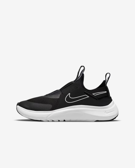 Zapatillas Running Nike Flex Plus Kids Road Niña Negras Blancas | CPGJX-2395