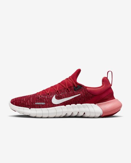 Zapatillas Running Nike Free Run 5.0 Road Mujer Rojas Blancas | DIWSF-4978