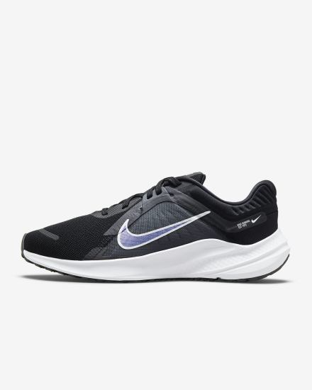 Zapatillas Running Nike Quest 5 Premium Road Mujer Negras Gris Gris Oscuro Blancas | UAYQW-1247