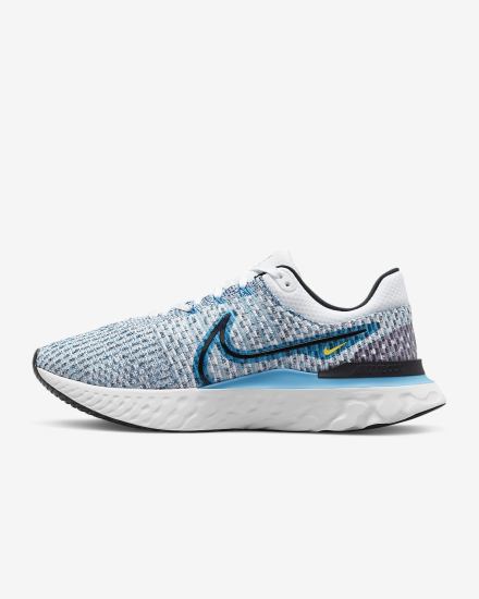 Zapatillas Running Nike React Infinity Run Flyknit 3 Road Hombre Blancas Azules Negras | COJUV-0617