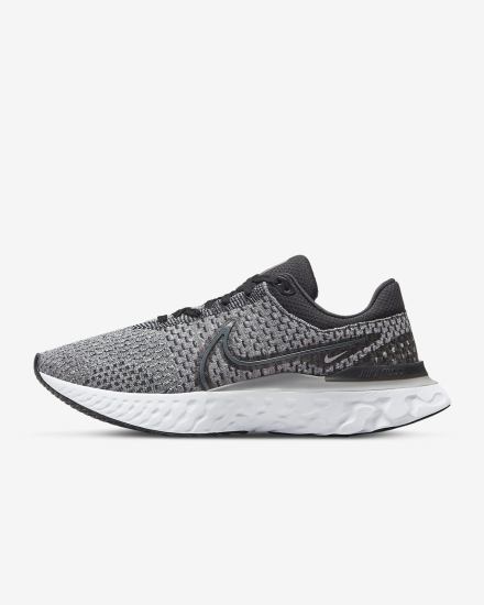 Zapatillas Running Nike React Infinity Run Flyknit 3 Road Hombre Negras Gris Blancas Gris Oscuro | CWLSG-7938