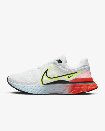 Zapatillas Running Nike React Infinity Run Flyknit 3 Road Mujer Blancas Rojas Claro Negras | ONUXB-2651