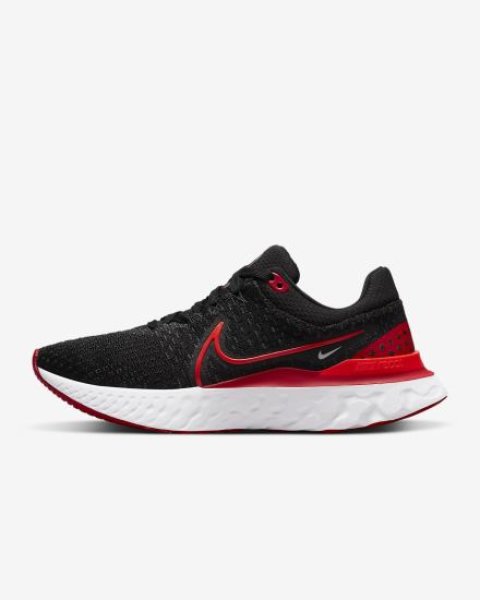 Zapatillas Running Nike React Infinity Run Flyknit 3 Road Mujer Negras Rojas Blancas Rojas Claro | QAYJD-7513