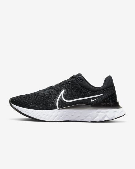Zapatillas Running Nike React Infinity Run Flyknit 3 Road Mujer Negras Blancas | QZSNL-2851