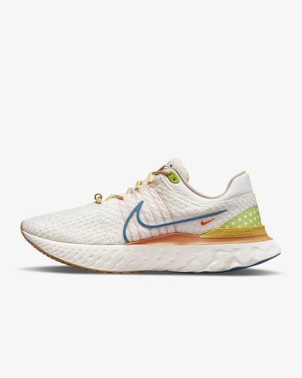 Zapatillas Running Nike React Infinity Run Flyknit 3 Road Hombre Amarillo Oscuro Azules | VONMS-3076