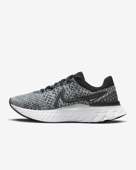Zapatillas Running Nike React Infinity Run Flyknit 3 Road Mujer Negras Gris Blancas | XPICU-3054