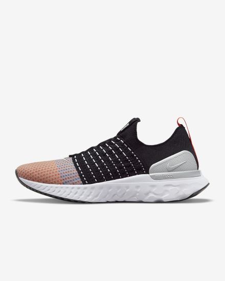 Zapatillas Running Nike React Phantom Run Flyknit 2 Road Hombre Negras Naranjas Verde Blancas | OGVMC-3905