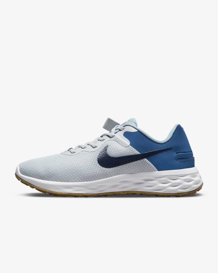 Zapatillas Running Nike Revolution 6 FlyEase Next Nature Easy On/Off Road (Extra Wide) Hombre Plateadas Azules Oscuro | WVKMI-5824