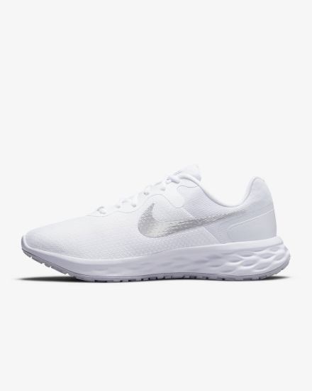 Zapatillas Running Nike Revolution 6 Next Nature Road Mujer Blancas Plateadas Metal Plateadas | JEZCL-0531