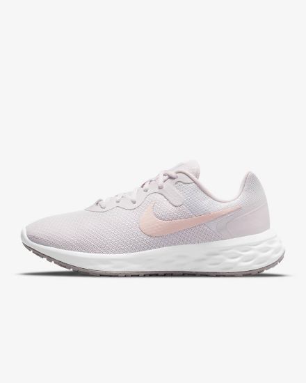 Zapatillas Running Nike Revolution 6 Next Nature Road Mujer Moradas Claro Blancas | KDBEO-0682