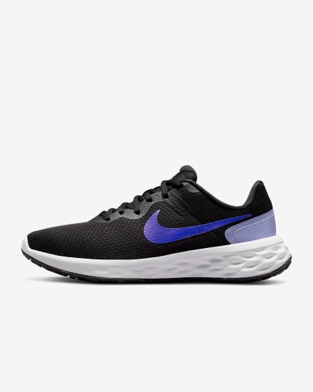 Zapatillas Running Nike Revolution 6 Next Nature Road Mujer Negras Blancas | KIZBU-8302
