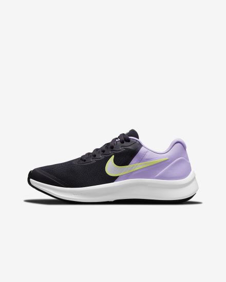 Zapatillas Running Nike Star Runner 3 Kids Road Niña Moradas Blancas | CBYEH-6709
