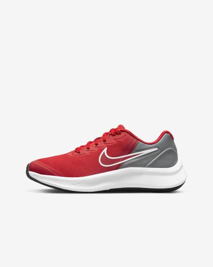 Zapatillas Running Nike Star Runner 3 Kids Road Niña Rojas Gris Rojas | IAQCM-1768