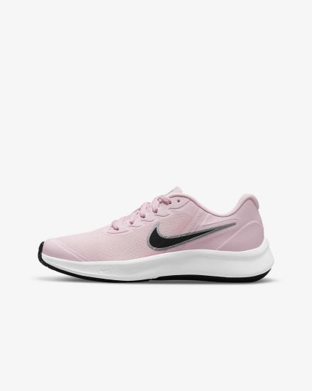 Zapatillas Running Nike Star Runner 3 Kids Road Niña Rosas Negras | QMXVP-9701