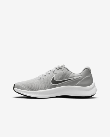 Zapatillas Running Nike Star Runner 3 Kids Road Niña Gris Claro Negras | ZADPW-2165