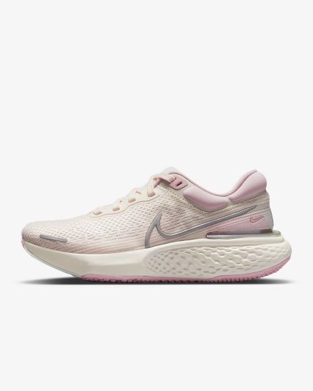 Zapatillas Running Nike ZoomX Invincible Run Flyknit Road Mujer Rosas Verde Metal Plateadas | QSTJD-6897