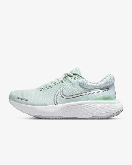 Zapatillas Running Nike ZoomX Invincible Run Flyknit 2 Road Mujer Verde Metal Plateadas Verde Menta Blancas | UZXAH-1475