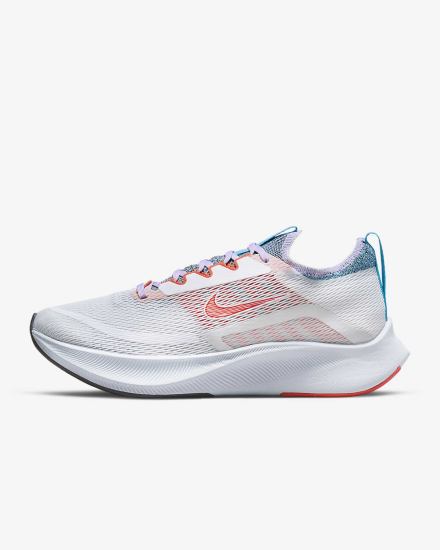 Zapatillas Running Nike Zoom Fly 4 Road Mujer Blancas Moradas Azules Naranjas | JLCNK-8526