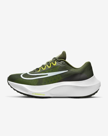 Zapatillas Running Nike Zoom Fly 5 Road Hombre Kaki Amarillo Blancas Azules | UNEAG-0164