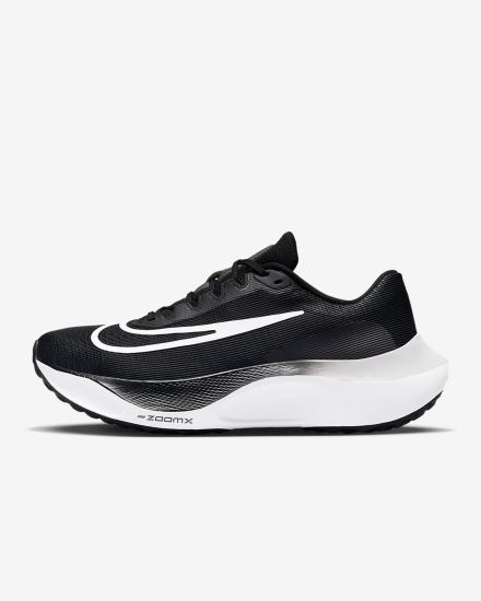 Zapatillas Running Nike Zoom Fly 5 Road Hombre Negras Blancas | ZWLKV-7602