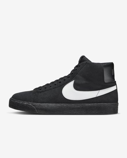 Zapatillas Skate Nike SB Zoom Blazer Mid Mujer Negras Blancas | ORGPW-9872
