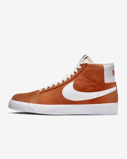 Zapatillas Skate Nike SB Zoom Blazer Mid Hombre Naranjas Blancas | SOQLH-9583