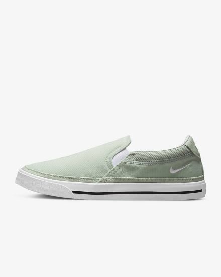 Zapatos Slip On Nike Court Legacy Mujer Negras Blancas | XHZGF-8296