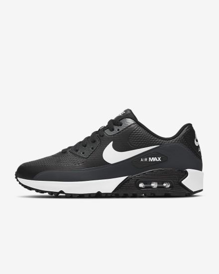 Zapatos de Golf Nike Air Max 90 G Mujer Negras Gris Oscuro Blancas | NZOUM-9417
