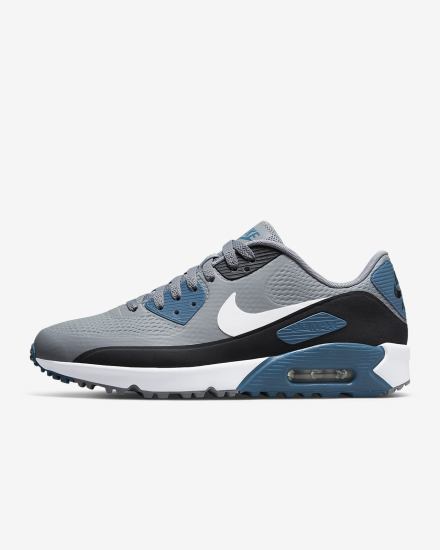 Zapatos de Golf Nike Air Max 90 G Mujer Gris Negras Blancas | XDJPN-1923