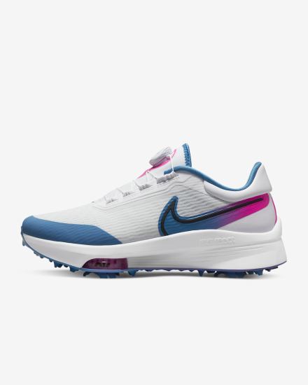 Zapatos de Golf Nike Air Zoom Infinity Tour NEXT% Boa (Wide) Hombre Blancas Azules Rosas Negras | RYAKB-9021