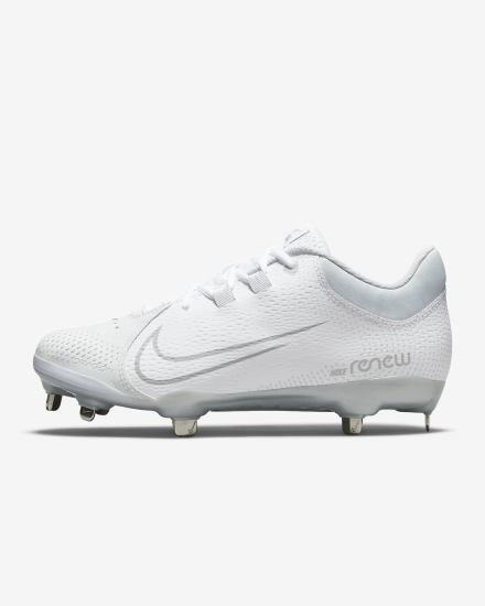 Zapatos de Softbol Nike Hyperdiamond 4 Pro Mujer Blancas Plateadas Gris | IMGNW-1860